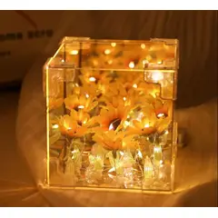 GENERICO - LAMPARA DE TULIPANES,MODELO GIRASOLES  CUBO INFINITO PARA ARMAR  12X12CM