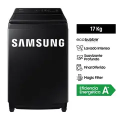 SAMSUNG - Lavadora Samsung de 17 kilos negro