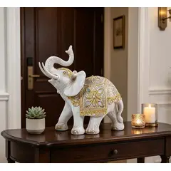 CONCEPT - Adorno Elefante Blanco Decor 24.8x10.5x23 cm