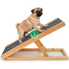 GENERICO - Rampa De Madera Plegable & Regulable Para Mascotas - Pet