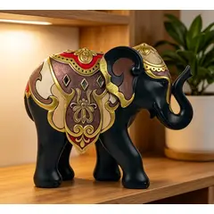 CONCEPT - Adorno Elefante Ornamental Oscuro Decor 28x9.5x23 cm
