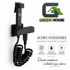 GREEN HOUSE - DUCHA BIDET COLOR NEGRO ACERO INOXIDABLE SUS 304