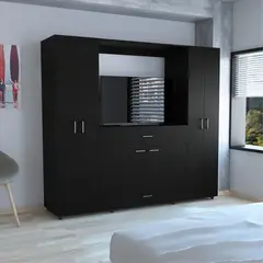 TUHOME - Ropero Manila Z-200N 7 Puertas Tv 46 Wengue