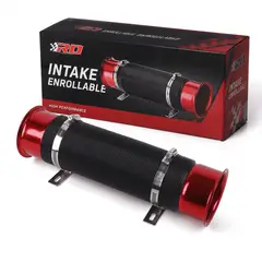 JET - Intake Enrollable Inducción De Aire Universal Rojo