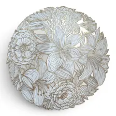 GENERICO - Individuales Vinil Set x 6 Gold Floral Calado