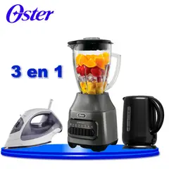 OSTER - Combo de Licuadora + Hervidor eléctrico + plancha de ropa