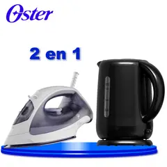 OSTER - Combo de  Hervidor eléctrico + plancha de ropa