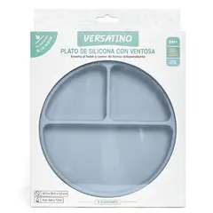 VERSATINO - Plato de Silicona con Ventosa - Azul