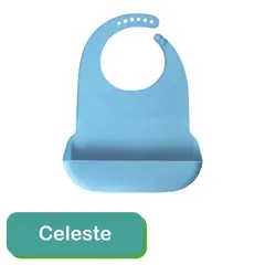 GENERICO - BABERO ADULTO- PROTECTOR DE ROPA DE SILICONA MEDIANO