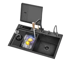 FRATELLI - Lavadero Inteligente Nano Black Hydro Purificación con Purificador y Panel Táctil