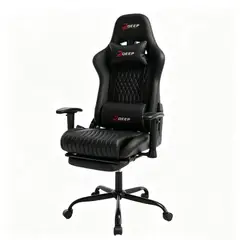 UNLIMITED - Silla Gamer Ergonómica Deep Negro Posapies 170° Base Metalica