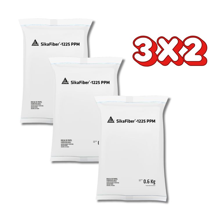 3 x2 Microfibra de polipropileno para concreto SikaFiber 1225 PPM
