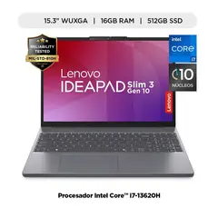 LENOVO - Laptop Lenovo IdeaPad Slim 3 Intel Core i7 16GB RAM 512GB SSD 15.3" WUXGA Win11