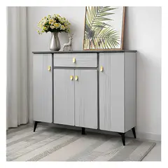 GENERICO - Mueble Aparador Moderno Multiusos con Cajón y 4 Puertas Color Gris