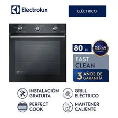 Electrolux - Horno Empotrable Eléctrico Electrolux OE8EL 80L - Negro