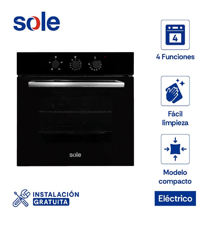 Horno Empotrable Sole 57 Litros SOLHO013V3 – Negro