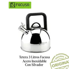 FACUSA - TETERA FACUSA VERONA ACERO INOXIDABLE 3 LT CON SILBADOR