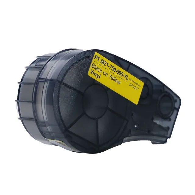 Cinta Brady PT-M21-750-595-YL-BK Letra negro sobre amarillo Compatible M210