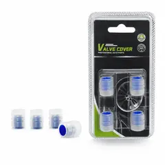 OEM - Tapas De Pitón Rueda Azul Neón Universal 4Pcs