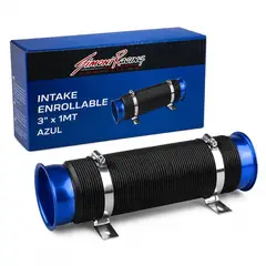 JET - Intake Manguera De Aire Enrrollable Universal Azul