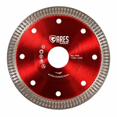 ARES - Disco Diamantado Trenzado Rojo 1.2mm PREMIUM para Porcelanato ARES