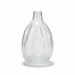 GENERICO - Florero Grande 40cm Vidrio Blanco Transparente Diseño Orgánico Premium