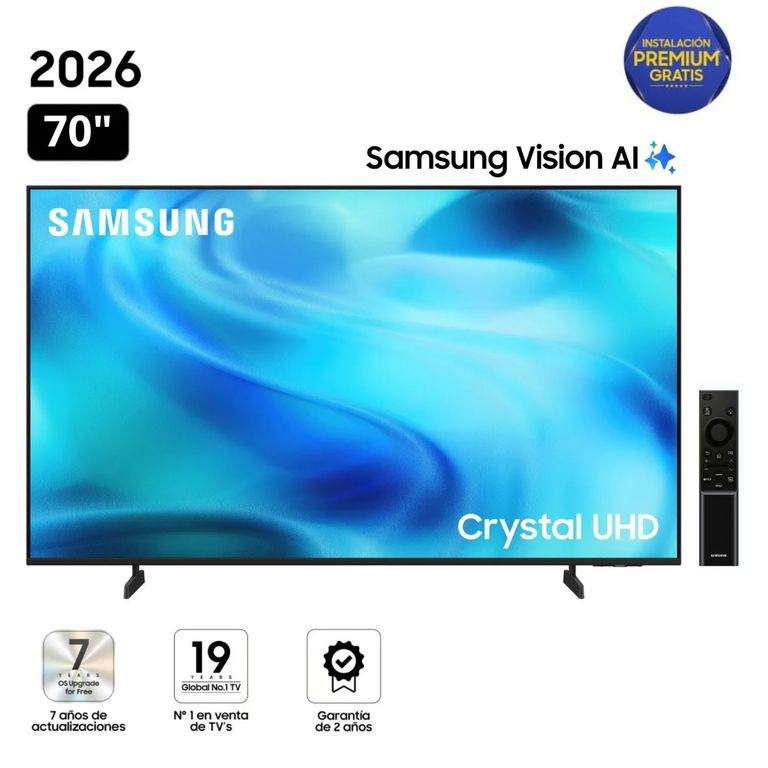 Televisor Smart TV 70" Crystal UHD 4K UN70U8000H - Nuevo 2026
