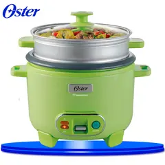 OSTER - Olla Arrocera Oster 1.8L 3 en 1 Función de Sofrito Vaporera Verde