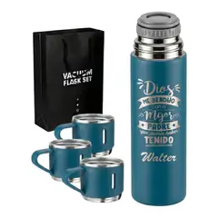 LITTLE BRU ACCESORIOS EXCLUSIVOS - Termo Tomatodo y Tazas Dia del Padre Personalizado 500 Ml Azul