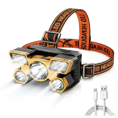 GENERICO - Linterna Frontal De Cabeza Led Recargable Usb Alta Potencia Camping