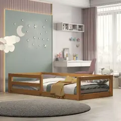 MOVENDA - Cama Montessori de Madera Inti Plaza y Media Caoba Movenda