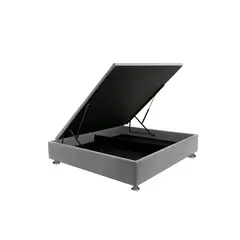 GENERICO - CAMA BAUL BOX ESPACIO 2 PLAZAS GRIS