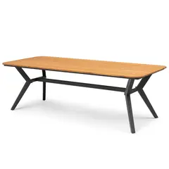HILIVING - Mesa para Comedor de Terraza de Madera Teca 8 Personas