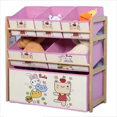 EVERSO - Estante Infantil Organizador De Juguetes Repisa 64x28x60cm Rosa