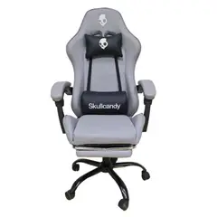 Skullcandy - Silla Gamer Skullcandy Ergonómica con Posapiés - Gris