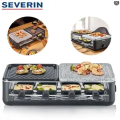 SEVERIN - Parrilla Raclette SEVERIN RG 2366 con Piedra Natural y Placa Cerámica