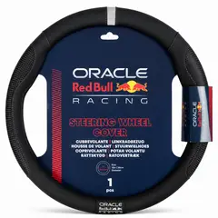 OEM - Forro Cubre Volante Racing Universal Negro Gris