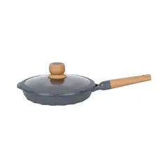 ALEMANGRUNF - Sartén 22cm Antiadherente con Tapa Multiuso Cocina Gris