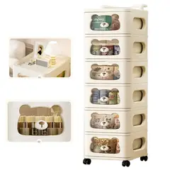 GENERICO - Armario portátil plegable cómoda ropero organizador multifuncional 123*35*30 cm 6 niveles
