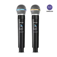MAXTRON - MICRÓFONO DUAL INALÁMBRICO RECARGABLE VOCALIST RX MX7238