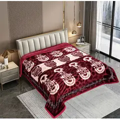 GOLDSUN - FRAZADA DE TERCIOPELO DOBLE PAÑO REVERSIBLE 4 KILOS 2 PLAZAS