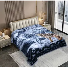 GOLDSUN - FRAZADA DE TERCIOPELO DOBLE PAÑO REVERSIBLE 4 KILOS 2 PLAZAS