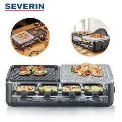 SEVERIN - Parrilla Raclette SEVERIN RG 2366 con Piedra Natural y Placa Cerámica