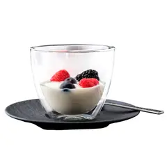INSPIRA - Vaso Doble Capa de Vidrio Borosilicato 400 ml