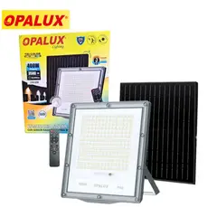 OPALUX - Reflector con Panel Solar LED Tricolor Ahorro Energético OPALUX OP-SFL519-400 de 400W