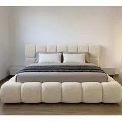 GENERICO - Cama Nube Box Tarima Ivory King con Cabecera