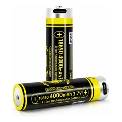 GENERICO - Pila 18650 Recargable 4000mah Usb Tipo C Liitokala