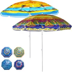 INSPIRA MARKET - Sombrilla de Playa Portátil Ajustable Diseño Aleatorio