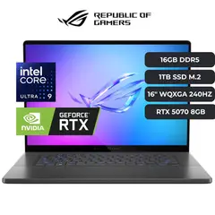 ASUS - Asus ROG ZEPHYRUS G16 Core Ultra 9 285H, RTX 5070 8GB, 16GB RAM, 1TB SSD, 16" WQXGA OLED 240HZ