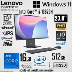 LENOVO - All in One Lenovo IdeaCentre 24IRH9 Intel Core i7-13620H 16GB RAM 512GB SSD 23.8"  FHD - 100Hz